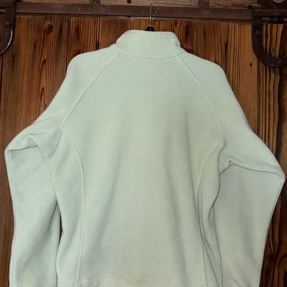 Columbia Women's Large Pale Mint Green “Benton Springs” Full-Zip Fleece Jacket - Picture 3 of 10